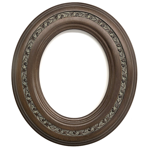 Closeout Oval Frame Walnut with Dark Inlay - 8" x 10"